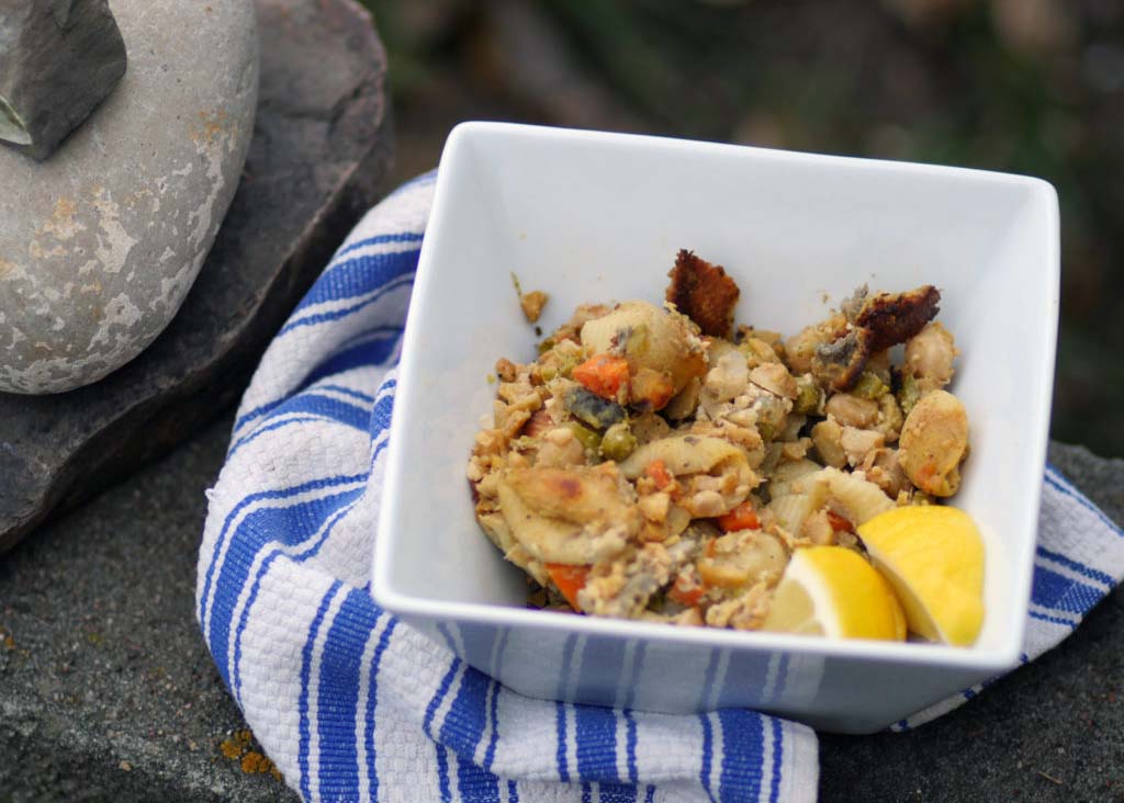 Chickpea mushroom casserole