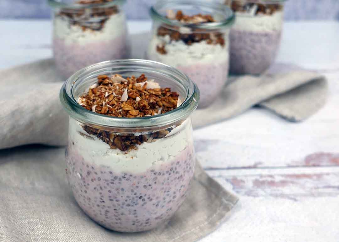 Vegan Strawberry Chia Pudding - Roaring Spork