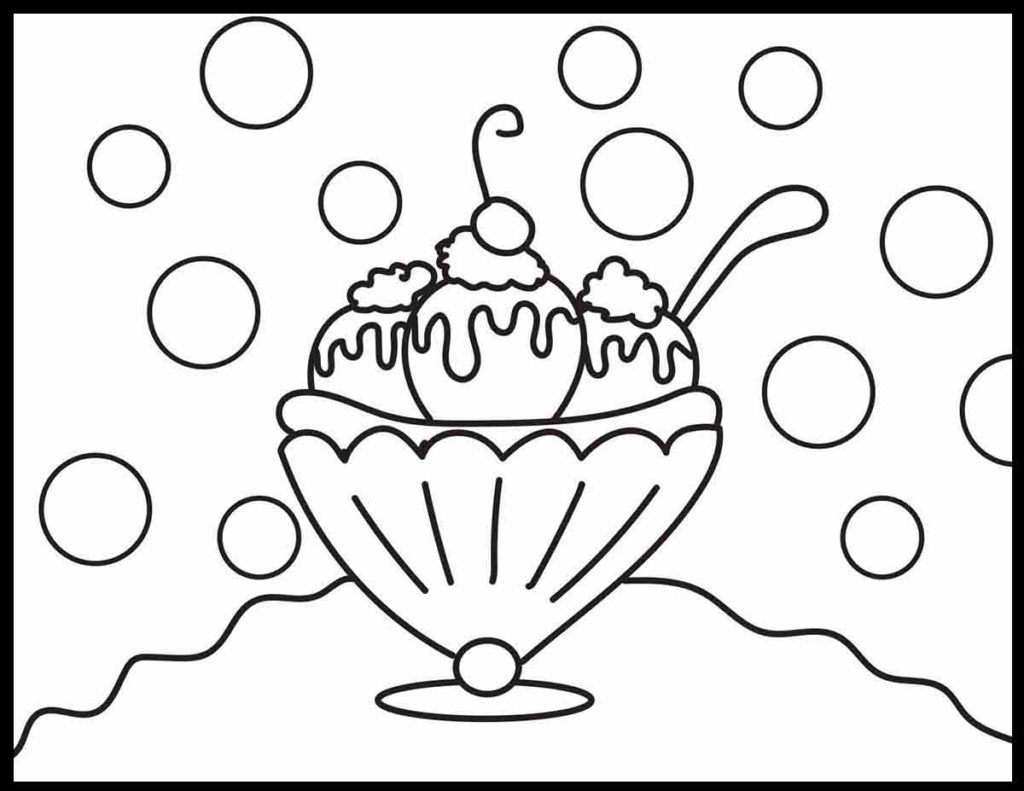 Banana Split Coloring Page