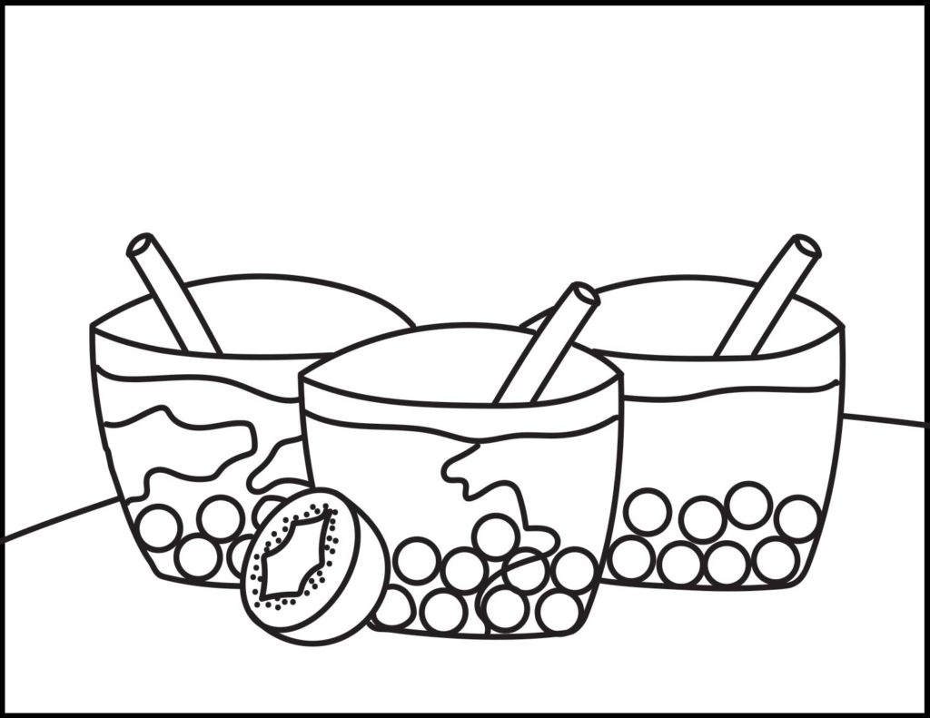 tea coloring pages