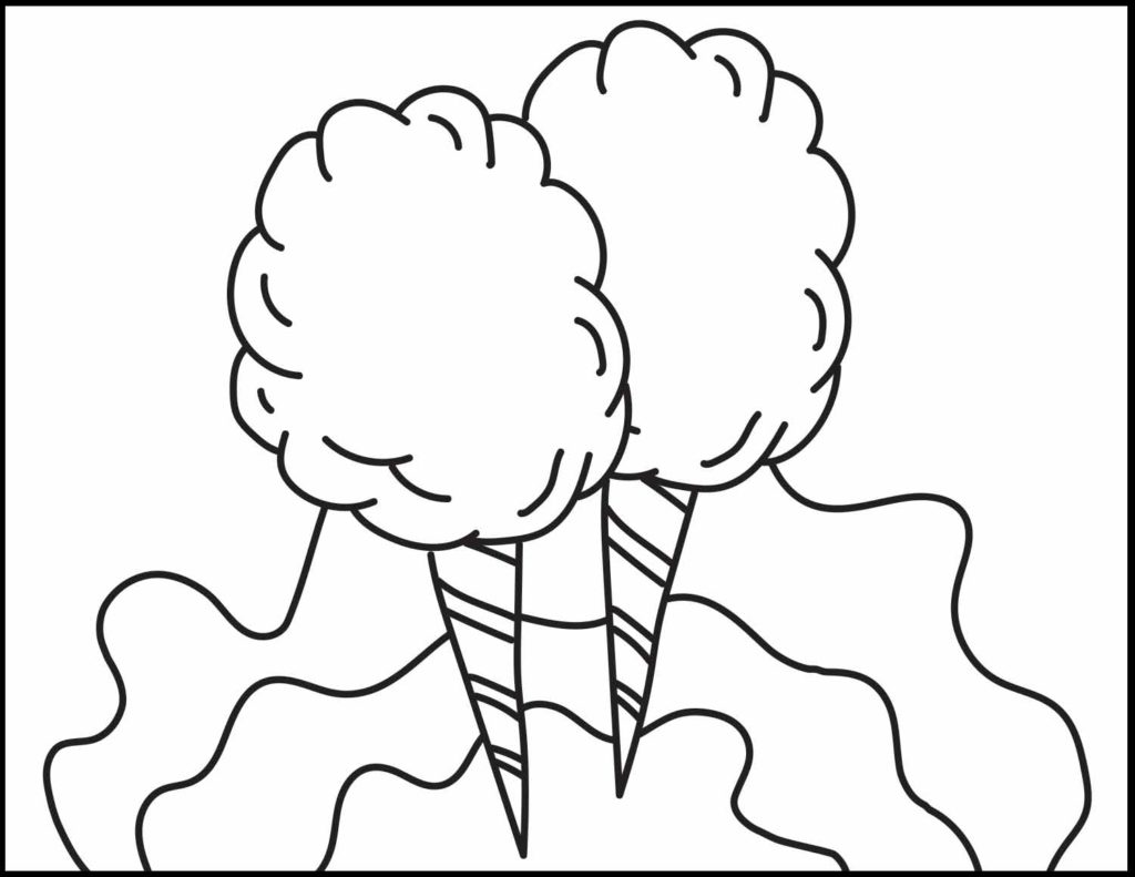 cotton candy stand coloring page