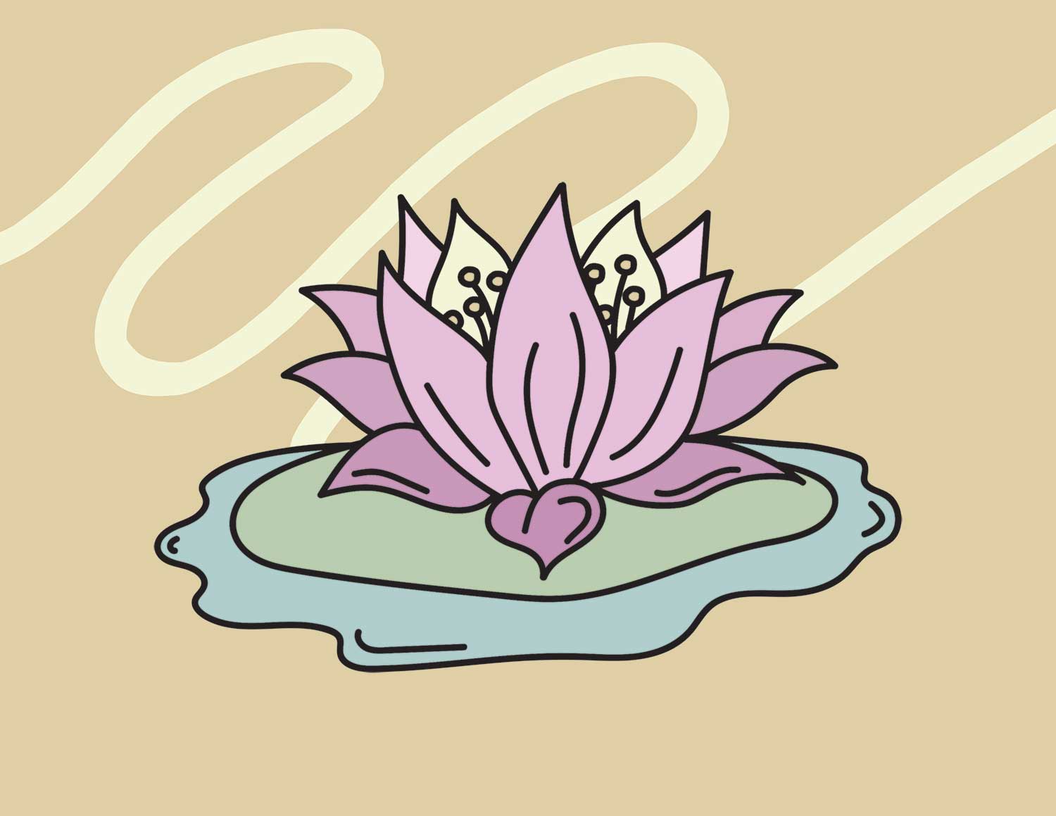 How to Draw a Lotus with colour Pencil step by step