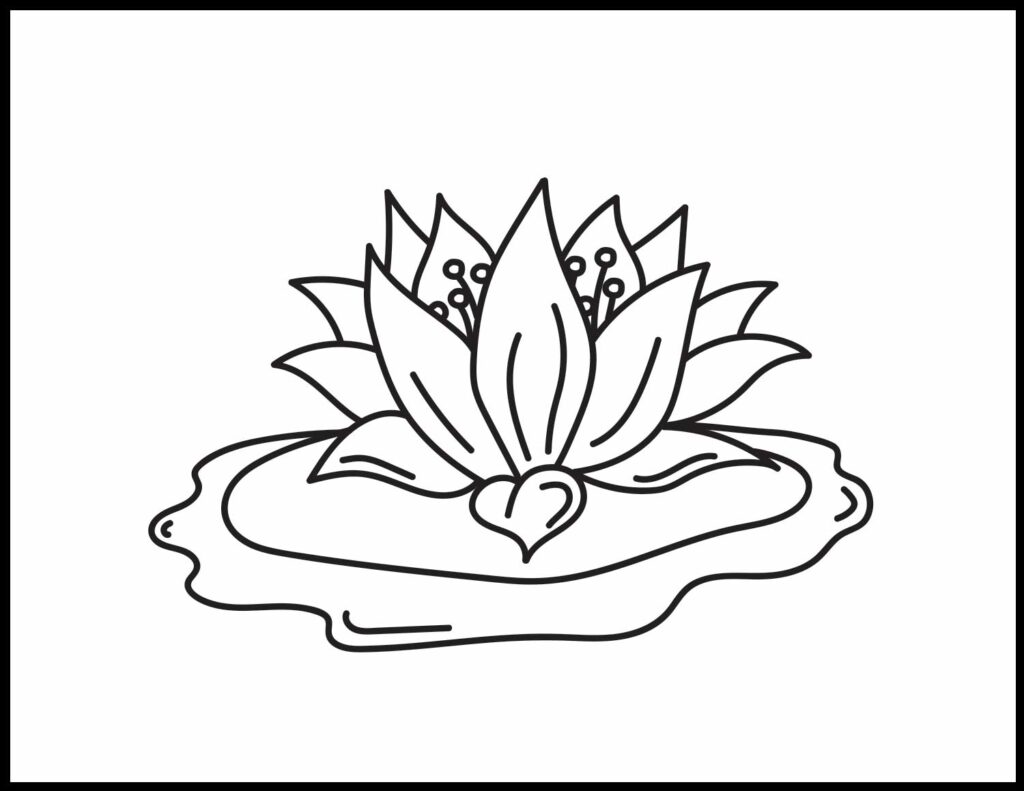 Lotus coloring page