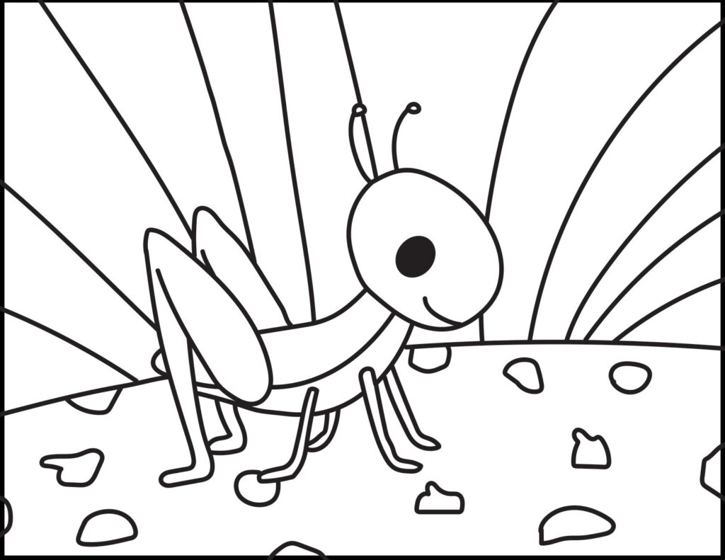 Grasshopper Coloring Pages Roaring Spork Grasshopper Coloring Pages Roaring Spork