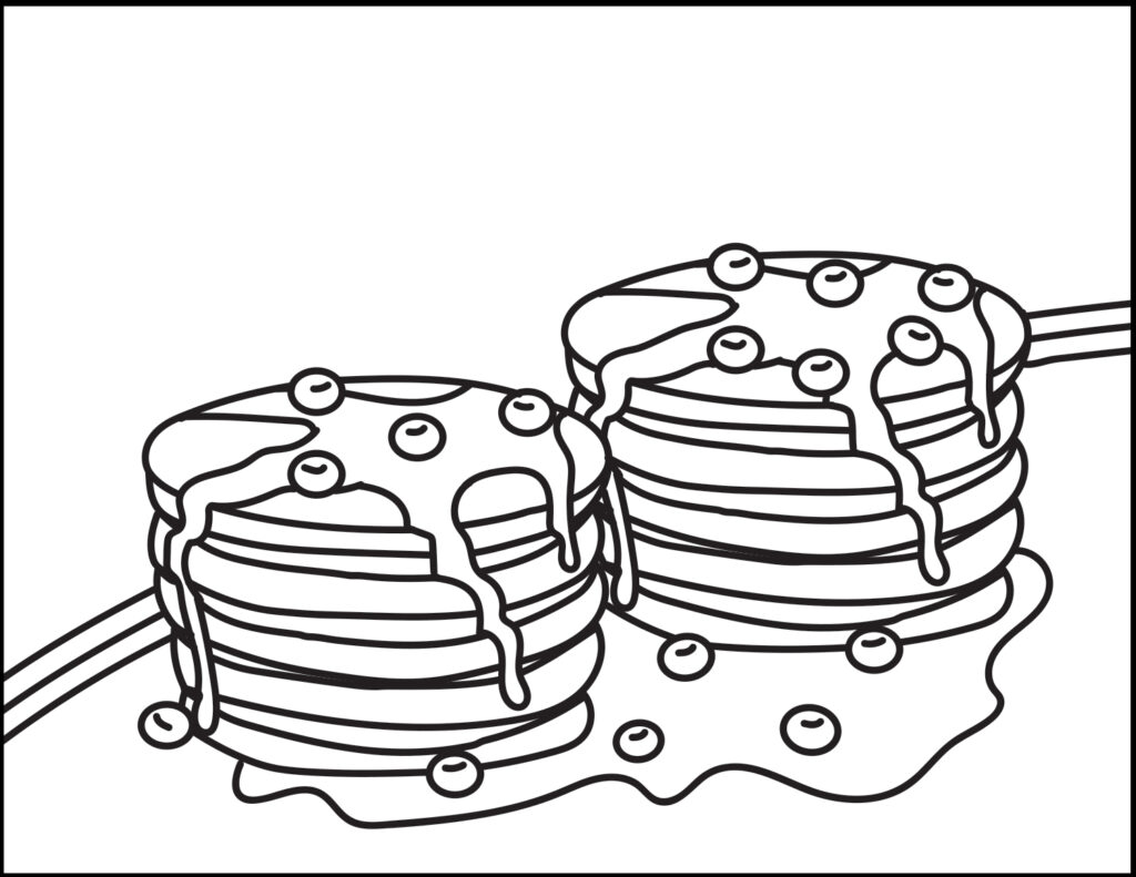 Pancake coloring page